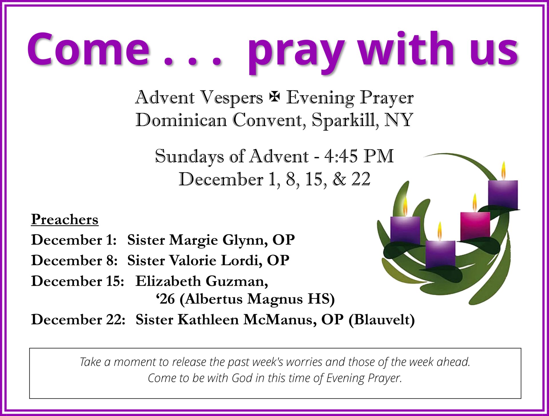 Advent Vespers Invitation