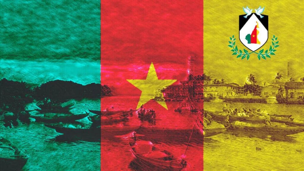 cameroon flag with logo