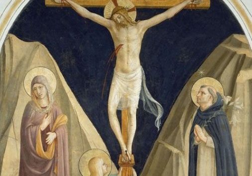 Crucifixion-with-The-Virgin,-Mary-Magdalene-and-St.-Dominic-by-Fra-Angelico-cropped