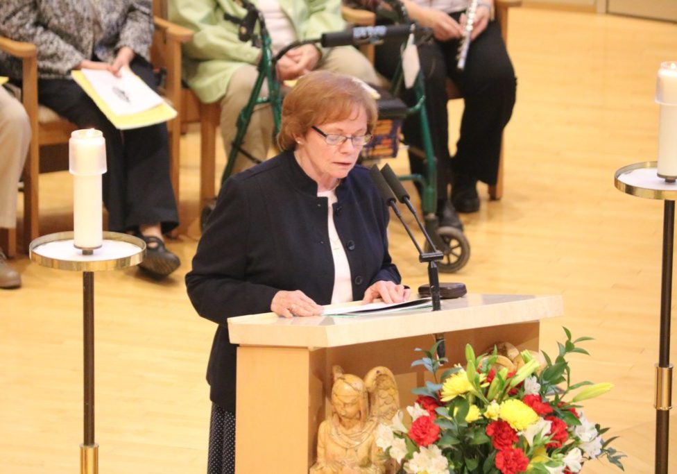 Sister Aileen Donovan preaching on Foundation Day, 2024